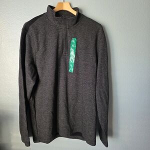 Calvin Klein Men's Med Gray Pullover Sweater 1/4 Zip Size XL. NWT